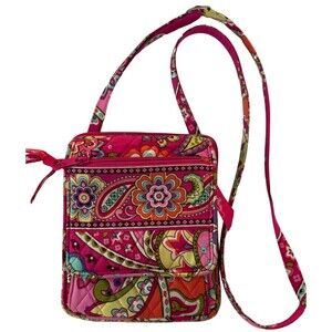 Vera Bradley Mini Hipster Crossbody in Retired Pink Swirls Pattern